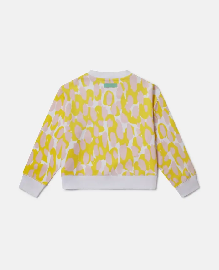 Stella McCartney Camouflage Print Oversized Sweatshirt Yellow Kids TShirts And Tops Stella McCartney Camouflage Print Oversized Sweatshirt Yellow Kids TShirts And Tops