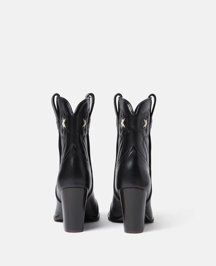 Stella McCartney Cloudy Alter Mat Star Embroidery Cowboy Boots Blackstone Women Boots Stella McCartney Cloudy Alter Mat Star Embroidery Cowboy Boots Blackstone Women Boots