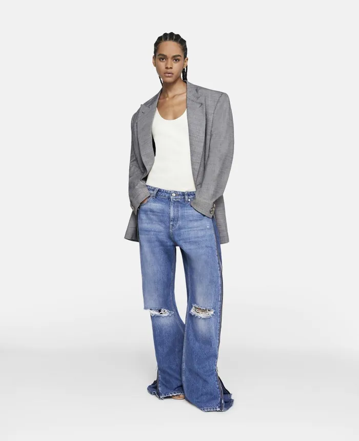 Stella McCartney Compact Knit Bodysuit White Women Shirts And Tops