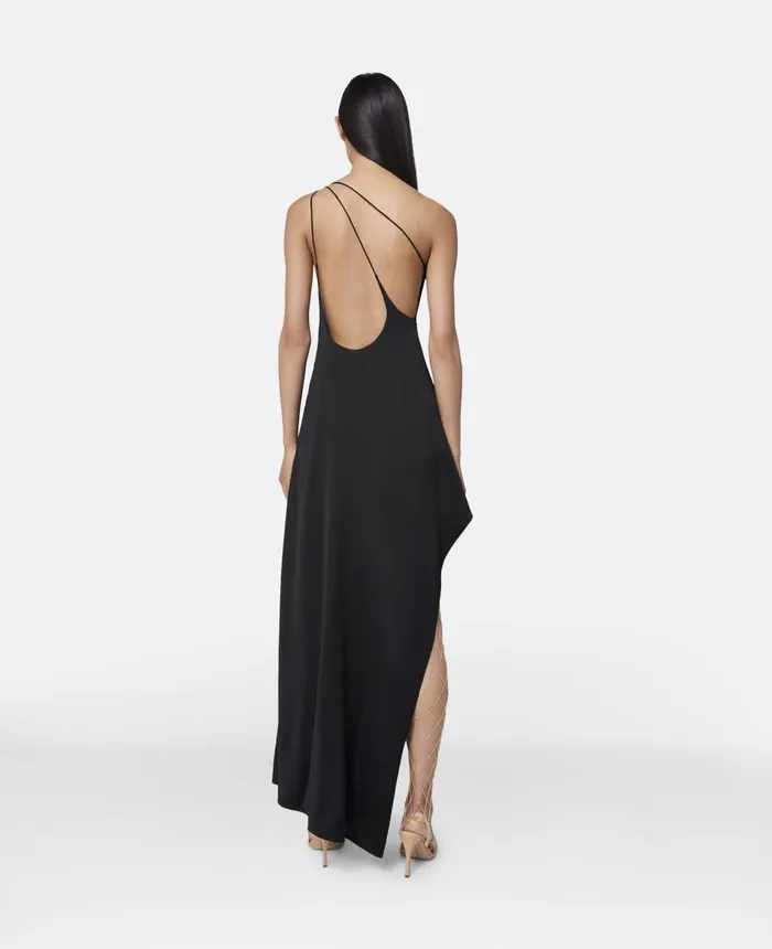 Stella McCartney Crystal Strass Star Asymmetric Midi Dress Black Women Dresses Stella McCartney Crystal Strass Star Asymmetric Midi Dress Black Women Dresses