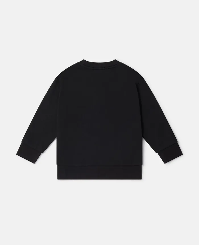 Stella McCartney Dancing Hands Print Oversized Sweatshirt Black Kids Sweaters and Cardigans Stella McCartney Dancing Hands Print Oversized Sweatshirt Black Kids Sweaters and Cardigans