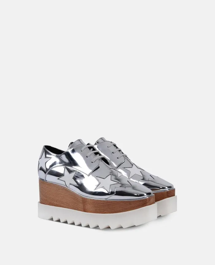 Stella McCartney Elyse Platforms Silver Women Wedges