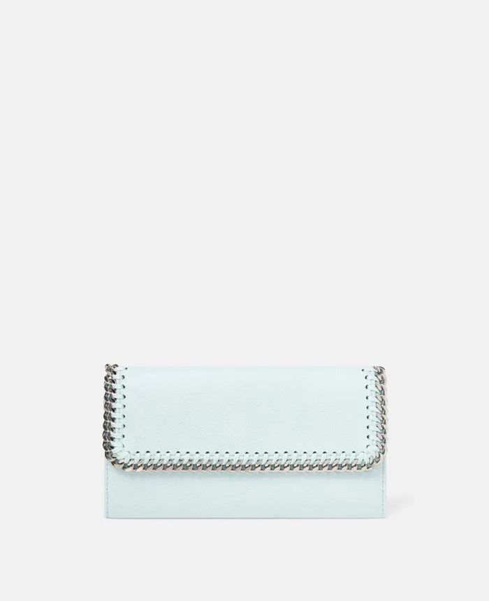 Stella McCartney Falabella Continental Wallet Mist Blue Women Long Wallets
