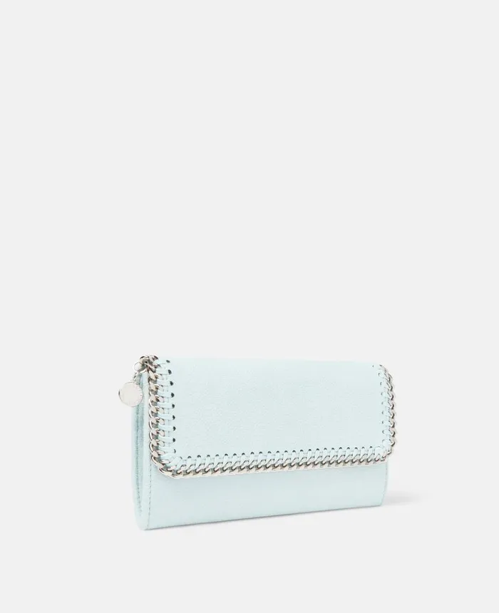 Stella McCartney Falabella Continental Wallet Mist Blue Women Long Wallets