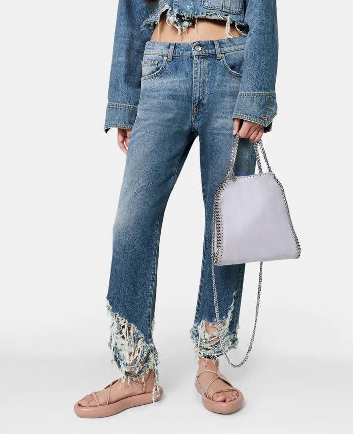 Stella McCartney Falabella Mini Tote Bag Ice Grey Women Mini Bags And Clutches Stella McCartney Falabella Mini Tote Bag Ice Grey Women Mini Bags And Clutches