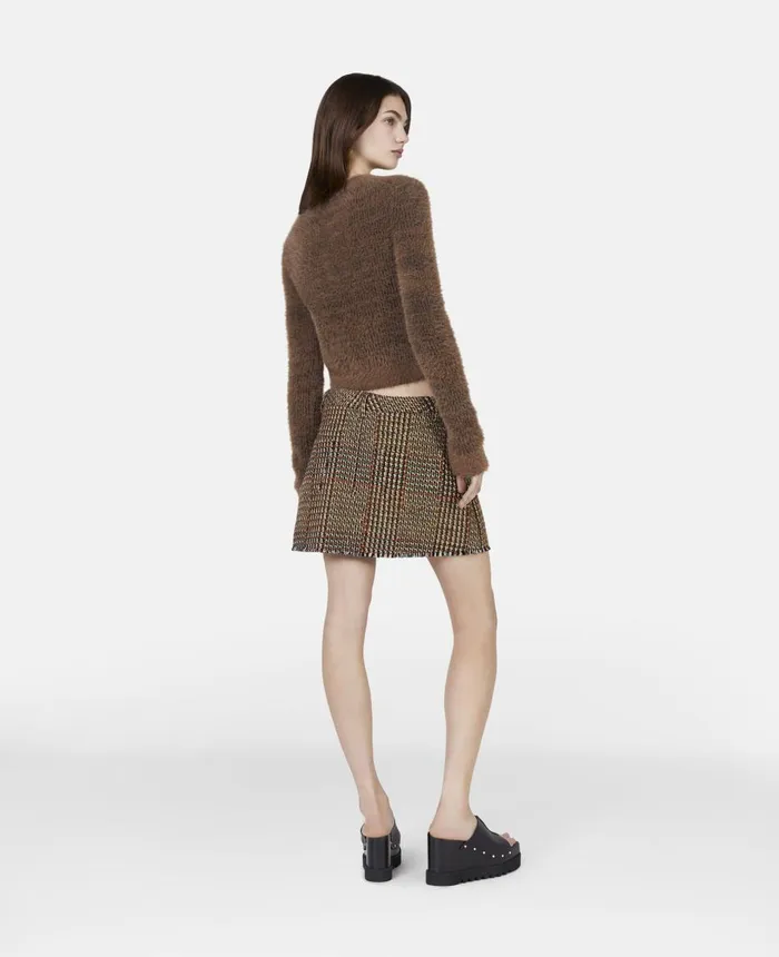 Stella McCartney Fluffy Knit Jumper Dark Camel Women Knitwear