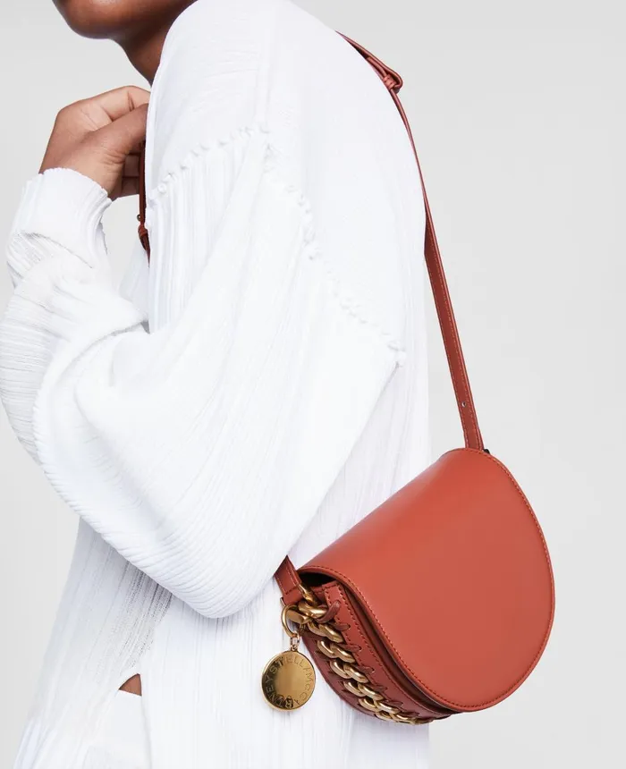 Stella McCartney Frayme Small Flap Shoulder Bag Brick Women Frayme Bag