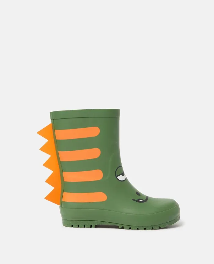 Stella McCartney Gecko Spike Wellies Khaki Kids Shoes And Accessories