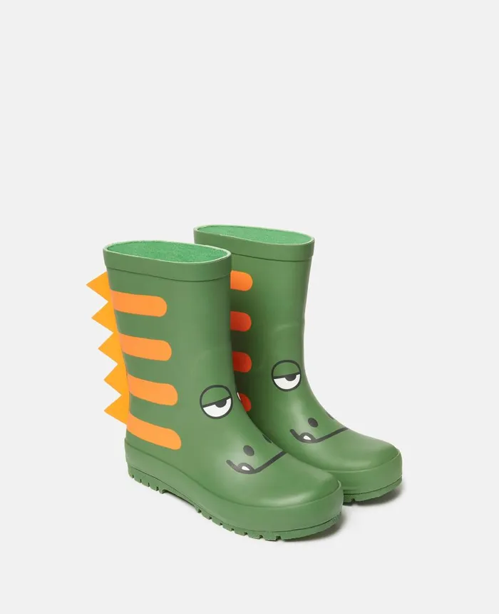Stella McCartney Gecko Spike Wellies Khaki Kids Shoes And Accessories