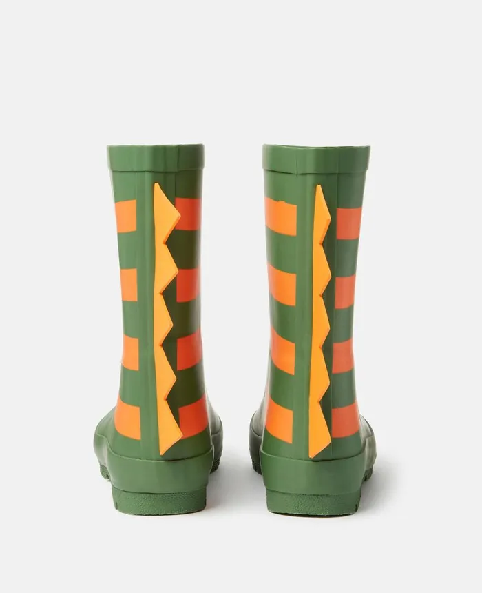 Stella McCartney Gecko Spike Wellies Khaki Kids Shoes And Accessories