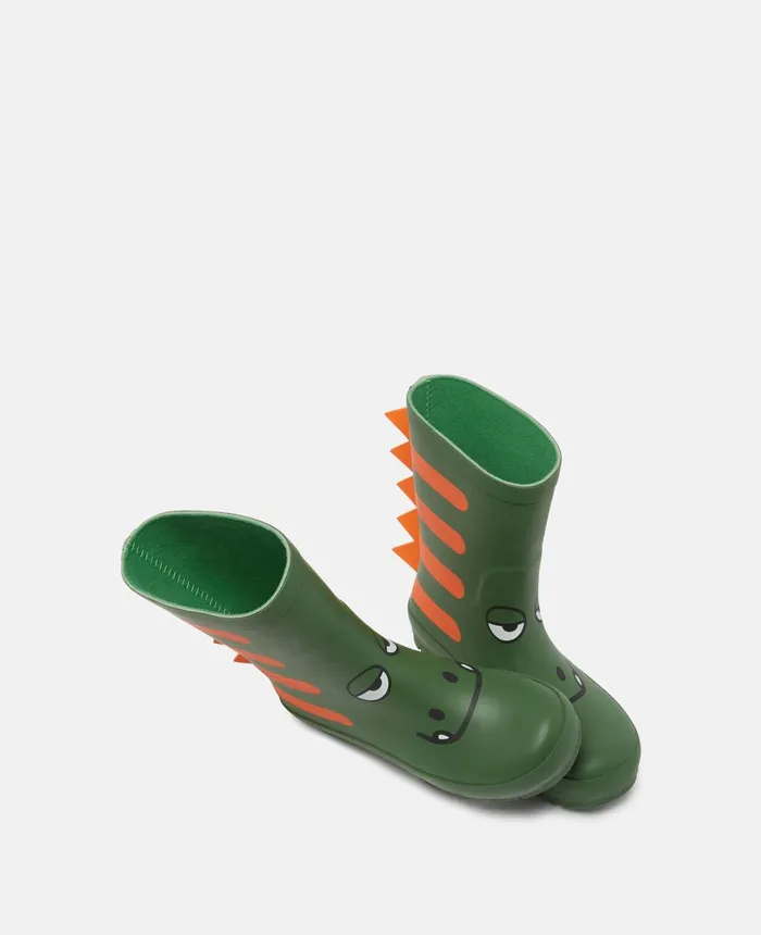 Stella McCartney Gecko Spike Wellies Khaki Kids Shoes And Accessories