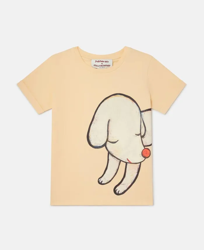 Stella McCartney Lonesome Puppy Motif TShirt Orange Kids TShirts And Tops