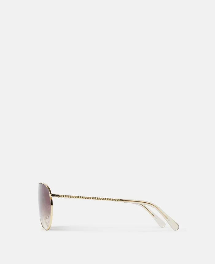 Stella McCartney Loveheart Metal Aviator Sunglasses Shiny Endura Goldgradient Rust Women Sunglasses Stella McCartney Loveheart Metal Aviator Sunglasses Shiny Endura Goldgradient Rust Women Sunglasses