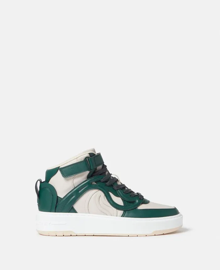 Stella McCartney SWave 2 MidTop Trainers Ecrugreen Women Sneakers