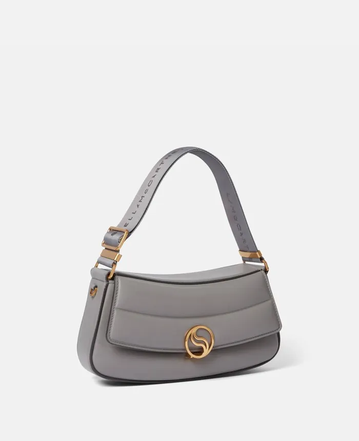 Stella McCartney SWave Padded Shoulder Bag Smoke Women Mini Bags And Clutches Stella McCartney SWave Padded Shoulder Bag Smoke Women Mini Bags And Clutches