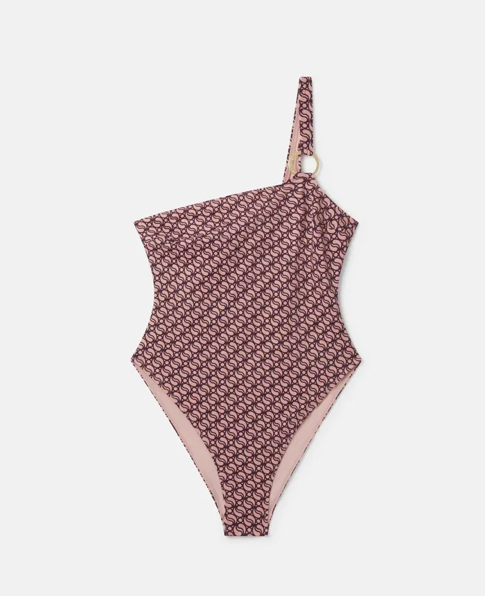 Stella McCartney SWave Print Swimsuit Pinkburgundy Women Swimwear
