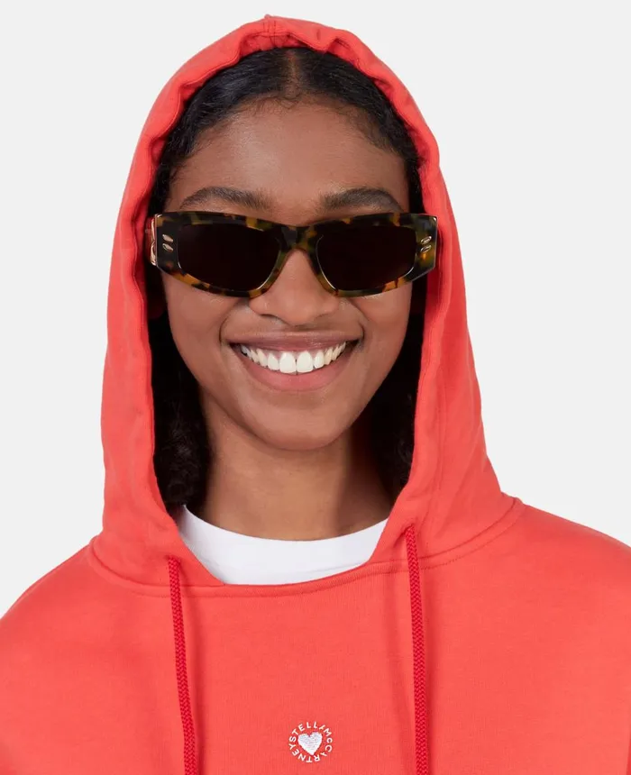 Stella McCartney Stella Heart Hoodie Red Women Sweatshirts And TShirts