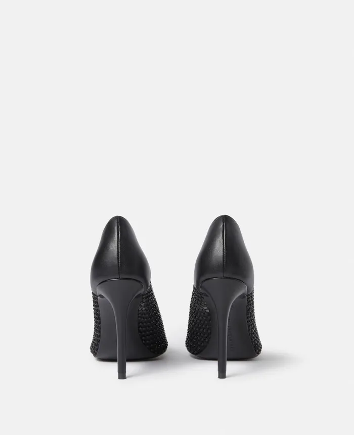 Stella McCartney Stella Iconic Studded Mesh Pumps Black Women Heels