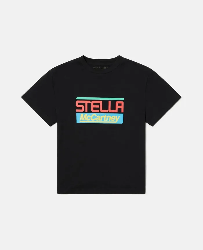 Stella McCartney Stella Logo Active Oversized TShirt Black Kids TShirts And Sweatshirt Stella McCartney Stella Logo Active Oversized TShirt Black Kids TShirts And Sweatshirt