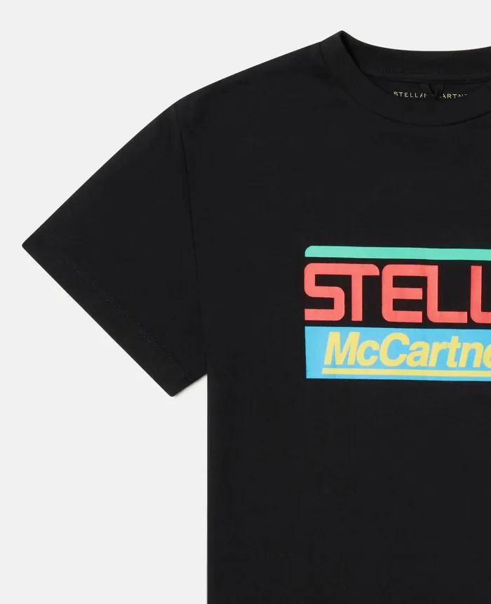 Stella McCartney Stella Logo Active Oversized TShirt Black Kids TShirts And Sweatshirt Stella McCartney Stella Logo Active Oversized TShirt Black Kids TShirts And Sweatshirt