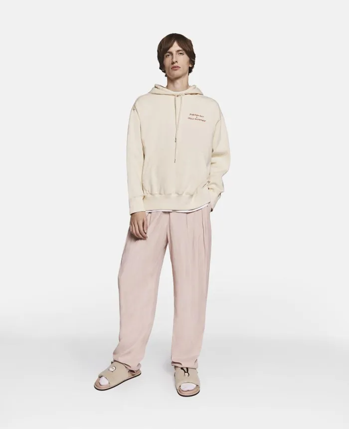 Stella McCartney Stop The Bombs Print Hoodie Natural WomenMen Sweatshirts