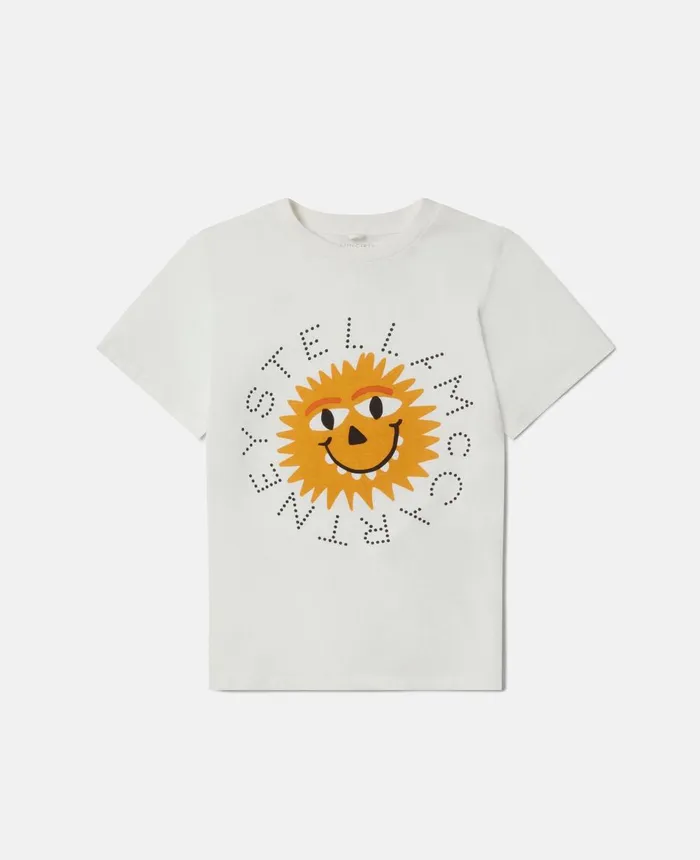 Stella McCartney Sunshine Monster TShirt White Kids TShirts And Sweatshirt