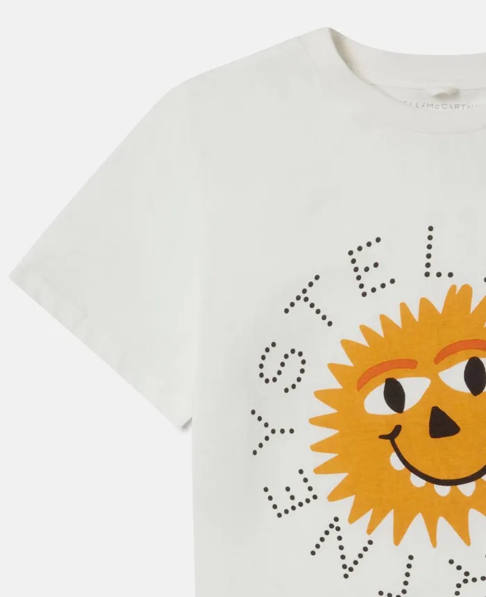 Stella McCartney Sunshine Monster TShirt White Kids TShirts And Sweatshirt