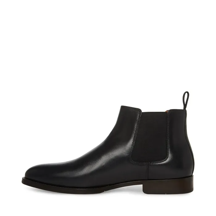 Steve Madden Agate Black Leather Mens Boots