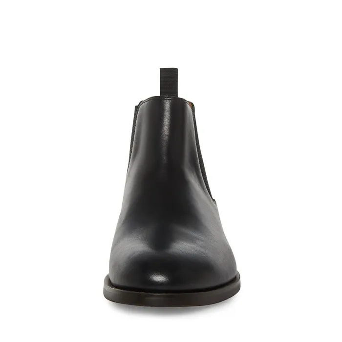 Steve Madden Agate Black Leather Mens Boots