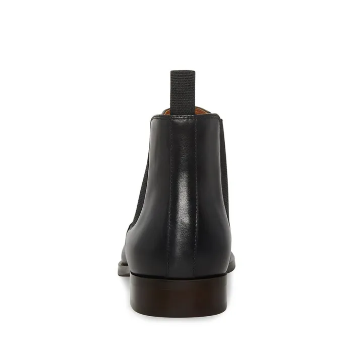 Steve Madden Agate Black Leather Mens Boots