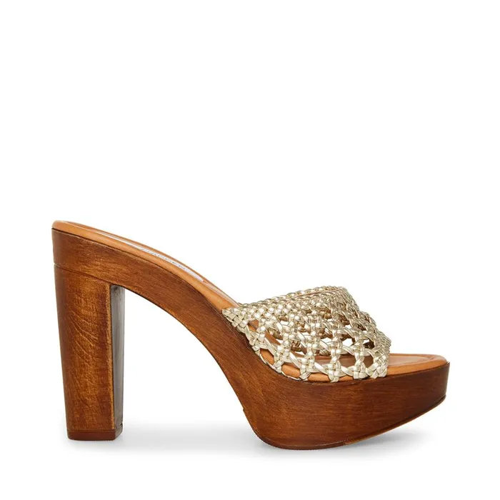 Steve Madden Amanda Gold Womens Heels