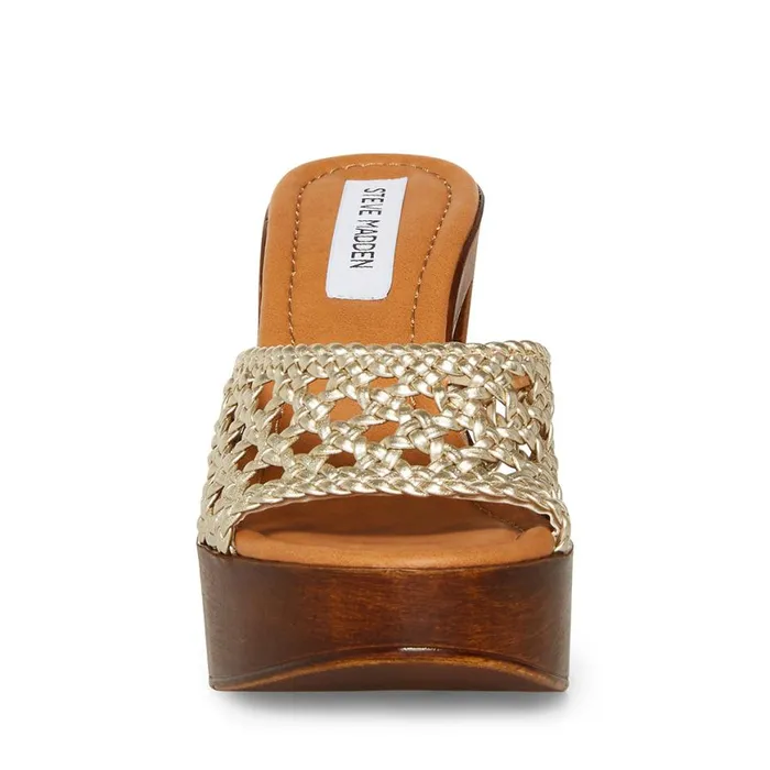 Steve Madden Amanda Gold Womens Heels