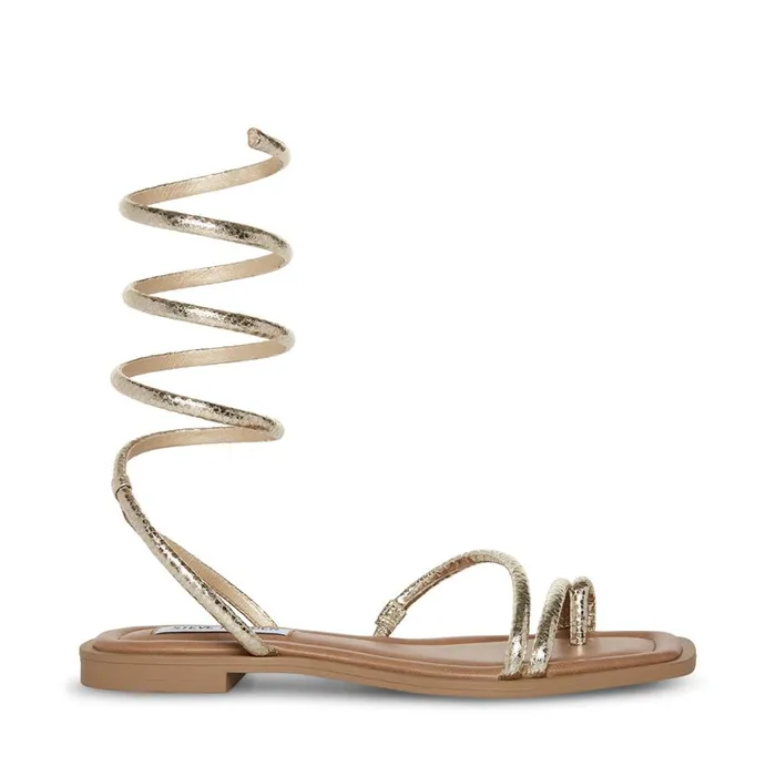 Steve Madden Antelle Gold Snake Womens Sandals