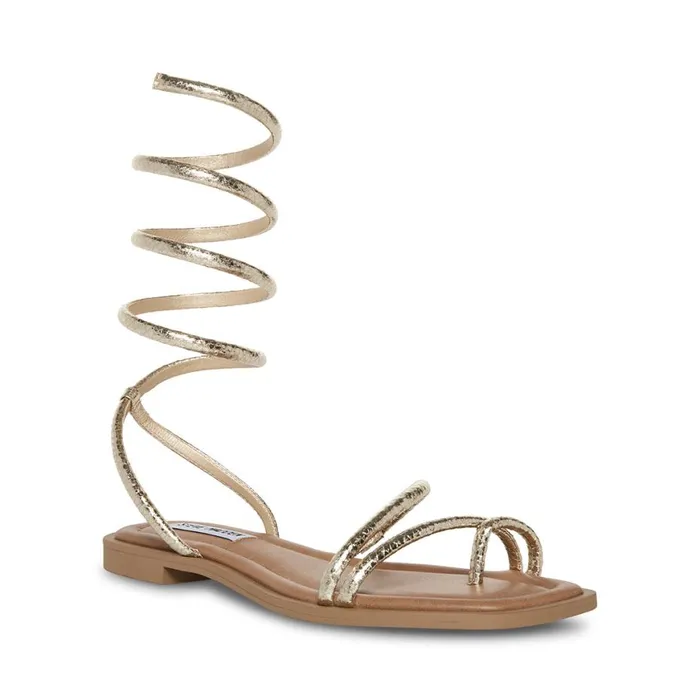 Steve Madden Antelle Gold Snake Womens Sandals