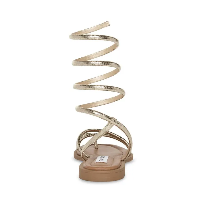 Steve Madden Antelle Gold Snake Womens Sandals