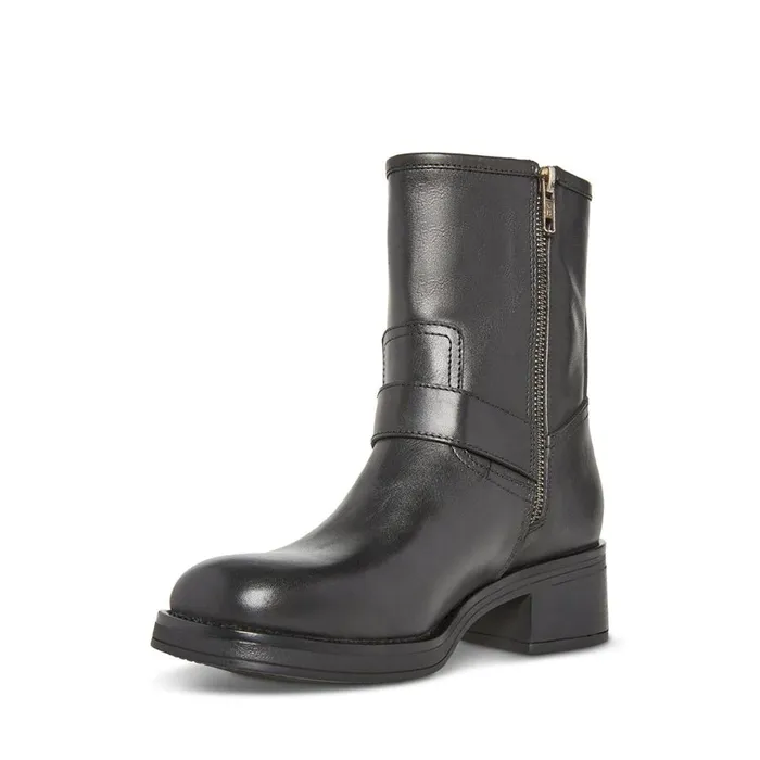 Steve Madden Archie Black Leather Womens Boots and Booties Steve Madden Archie Black Leather Womens Boots and Booties