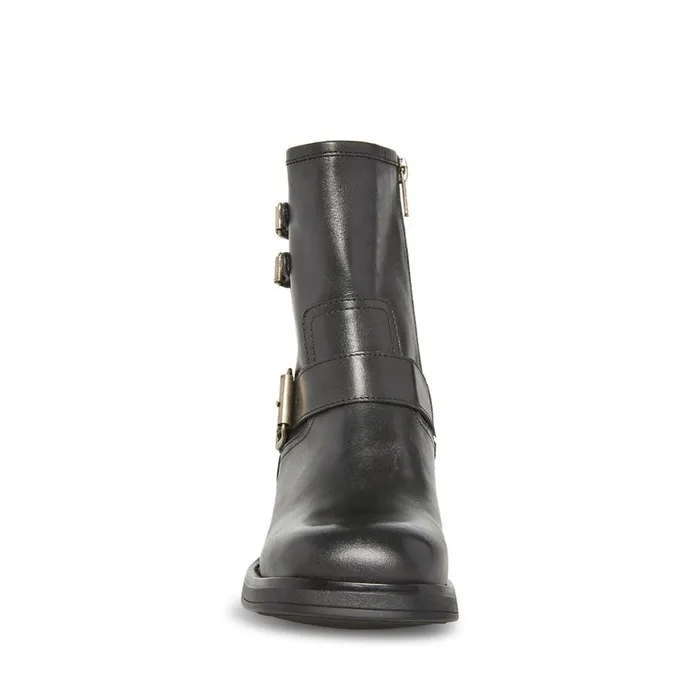 Steve Madden Archie Black Leather Womens Boots and Booties Steve Madden Archie Black Leather Womens Boots and Booties