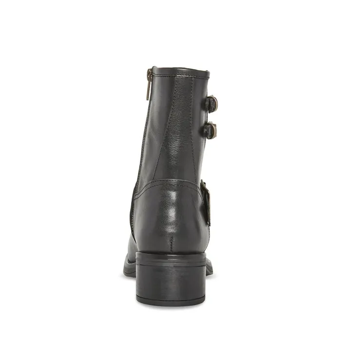 Steve Madden Archie Black Leather Womens Boots and Booties Steve Madden Archie Black Leather Womens Boots and Booties