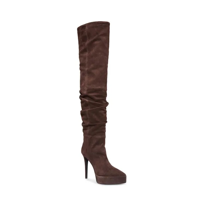 Steve Madden Ashley Taupe Suede Womens Boots and Booties