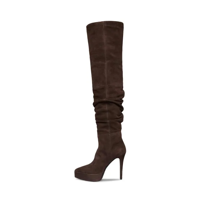 Steve Madden Ashley Taupe Suede Womens Boots and Booties