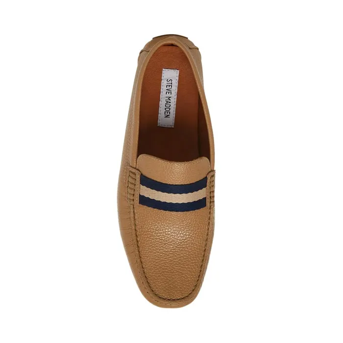 Steve Madden Baz Sand Leather Mens Loafers