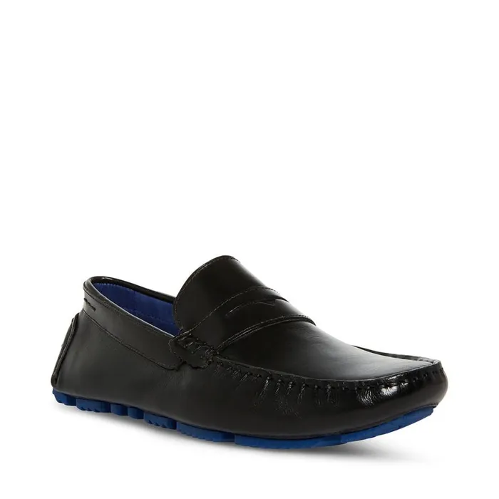 Steve Madden Benji Black Leather Mens Loafers Steve Madden Benji Black Leather Mens Loafers