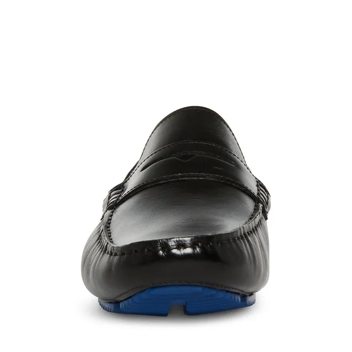 Steve Madden Benji Black Leather Mens Loafers Steve Madden Benji Black Leather Mens Loafers