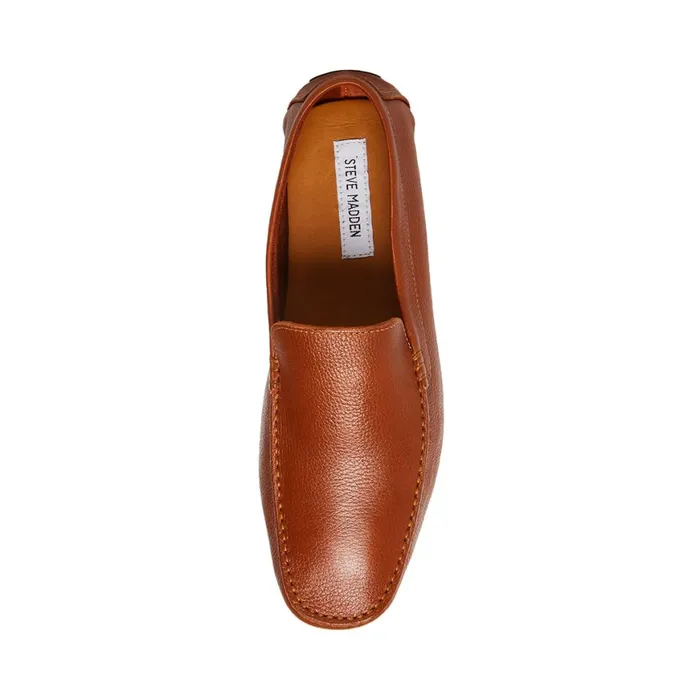 Steve Madden Bergamo Tan Leather Mens Loafers Steve Madden Bergamo Tan Leather Mens Loafers