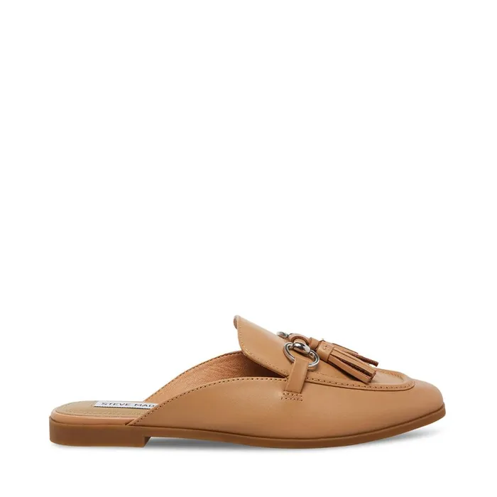 Steve Madden Cayler Tan Leather Womens Loafers and Flats