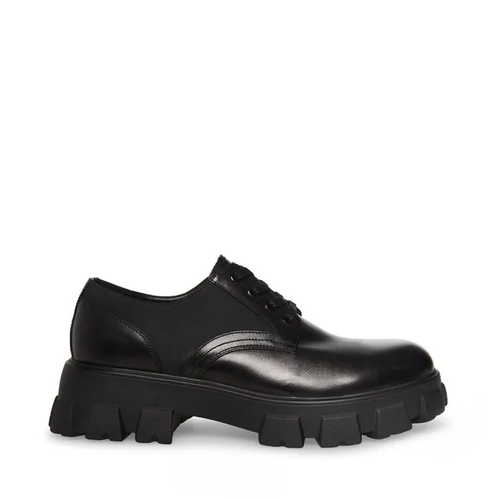 Steve Madden Cesare Black Leather Mens Dress