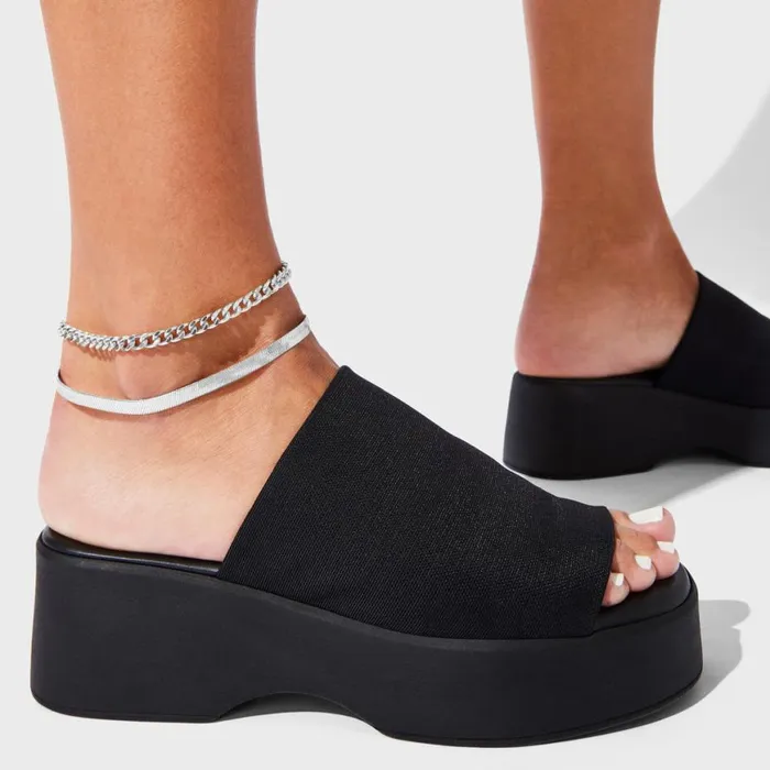 Steve Madden Curb Chain Anklet Silver Womens Jewelry Steve Madden Curb Chain Anklet Silver Womens Jewelry