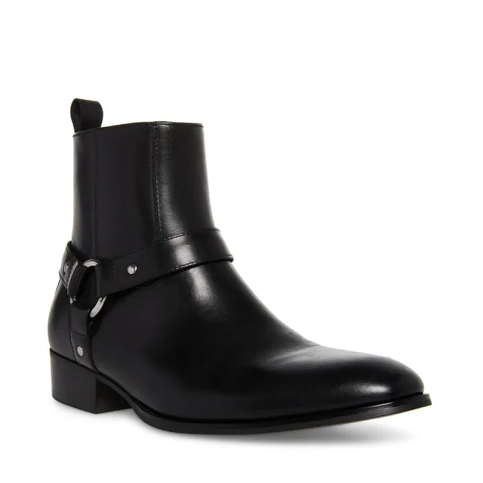Steve Madden Dash Black Leather Mens Boots Steve Madden Dash Black Leather Mens Boots