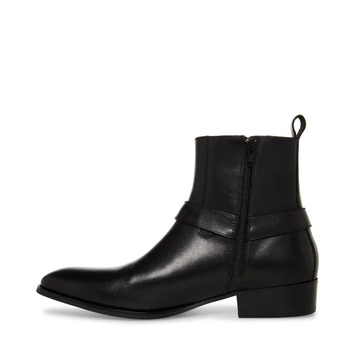 Steve Madden Dash Black Leather Mens Boots Steve Madden Dash Black Leather Mens Boots