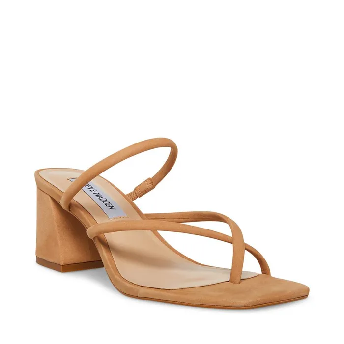 Steve Madden Effie Tan Nubuck Womens Heels